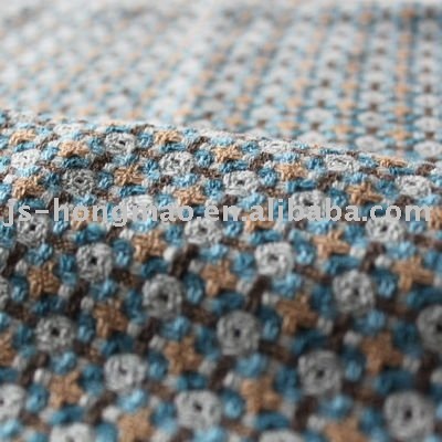 Woolen Jacquard Tweed Fabric 