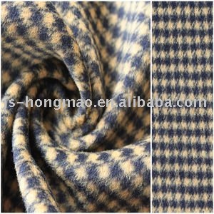 Yellow Plaid Wool Fabric 