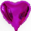18 Inch Heart-shaped Mylar Balloon in Plain Color