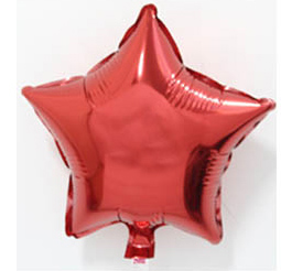 18 Inches Red Star Plain Foil Balloon