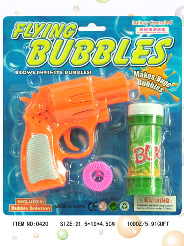 Salable B/O revolver bubble gun with eight-sound m