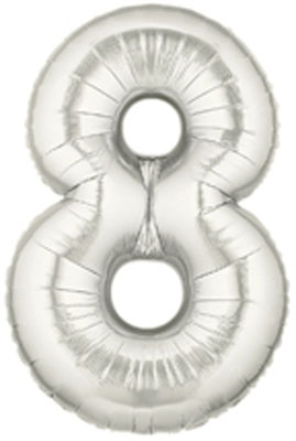 14inch Number Eight Mini Mylar Foil Balloon 