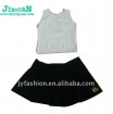 White top clothes andn sportswear dress clothing set
