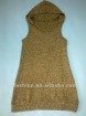 2012 autumn ladies sweater sleeveless dress with hood
