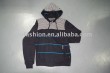 Mens striped terry thick cotton hoodie
