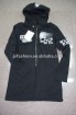 Womens black cotton Hoodies Wear
