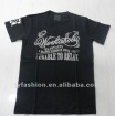 Men's Cotton black letter printed short sleeve T-shirt
