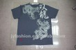 Men's cotton silkscreen Chinese words printing T-shirt
