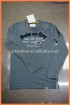 Grey crew neck long shirt sweatshirt
