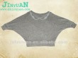 Ladies' Crew neck and bat-wing sleeve thin sweater
