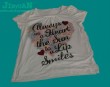 Ladies cotton two-pieces letter printed t-shirt
