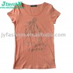 Ladies embroidered letter printed short sleeve t shirt
