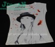 ladies fashion short sleeve printing t shirt
