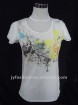 lady's printing short sleeve T-shirt
