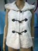 2012 ladies' autumn lovely white lint vest with hood (short style)
