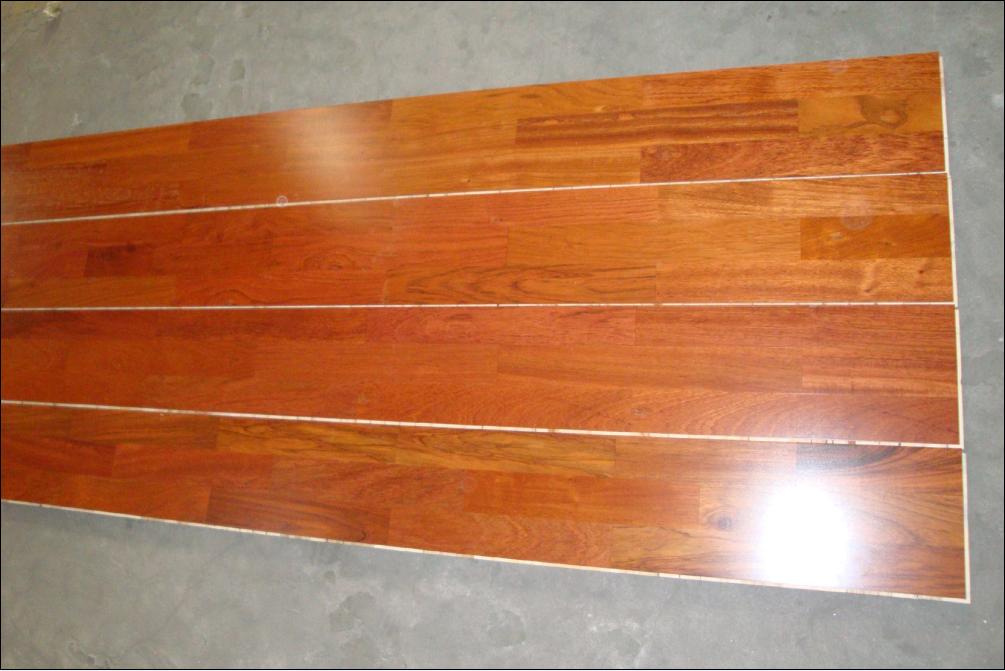 3-strip engineered Jatoba flooring