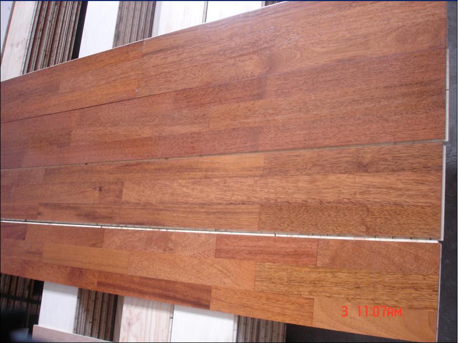 3-strip engineered Merbau flooring AB
