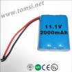 11.1V 2000mAh 18650 Li-ion battery pack with excellent discharge