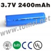 18650 Li-ion battery 3.7V 2400mAh for Solar lights