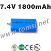 7.4V 1800mAh 18650 Li-ion battery pack with PCM for the lighting and Electronics