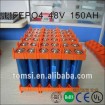 Hot sales rechargeable LIFEPO4 battery 60V 150AH for wind system and solar system