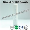 Ni-cd D 5000mah 2.4V rechargeable battery