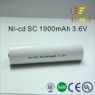 Ni-cd SC 1900mah 3.6V rechargeable battery