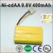 Ni-cd AA 400mah 9.6V rechargeable battery pack for RC toys and Communication equipment