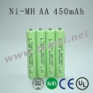 Hot Sales Rechargeable Nimh AA 450mAh 1.2V Battery
