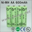 Hot sale NIMH AA 1.2V 600mAh Rechargeable Battery