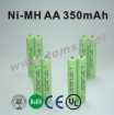 Ni-MH AAA 350mAh 1.2V Rechargeable Battery, Remote Control Battery
