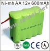 Hot sales 12V AA 600mAh NiMH battery pack fo Handheld vacuum cleaners