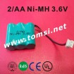 Ni-MH 2/AA 3.6V Rechargeable Battery for Torches lamps flashlights