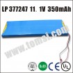 Paper thick lipo lithium rechargeable battery pack LP377247 11.1V 350mAh