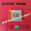 LP322132 Tiny size rechargeable battery lipo lithium 3,.7V 150mAh