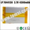 LP7044130 high capacity li-polymer lithium 3.7V 4300mAh rechargeable battery pack