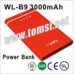 WL-B9 3000mAh Portable Power Bank for ipod,MID,PSP,GPS,Camera,MP3,MP4,PD...
