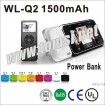 WL-Q2 1500mAh Portable Power Bank for ipod,MID,PSP,GPS,Camera,MP3,MP4,PD...