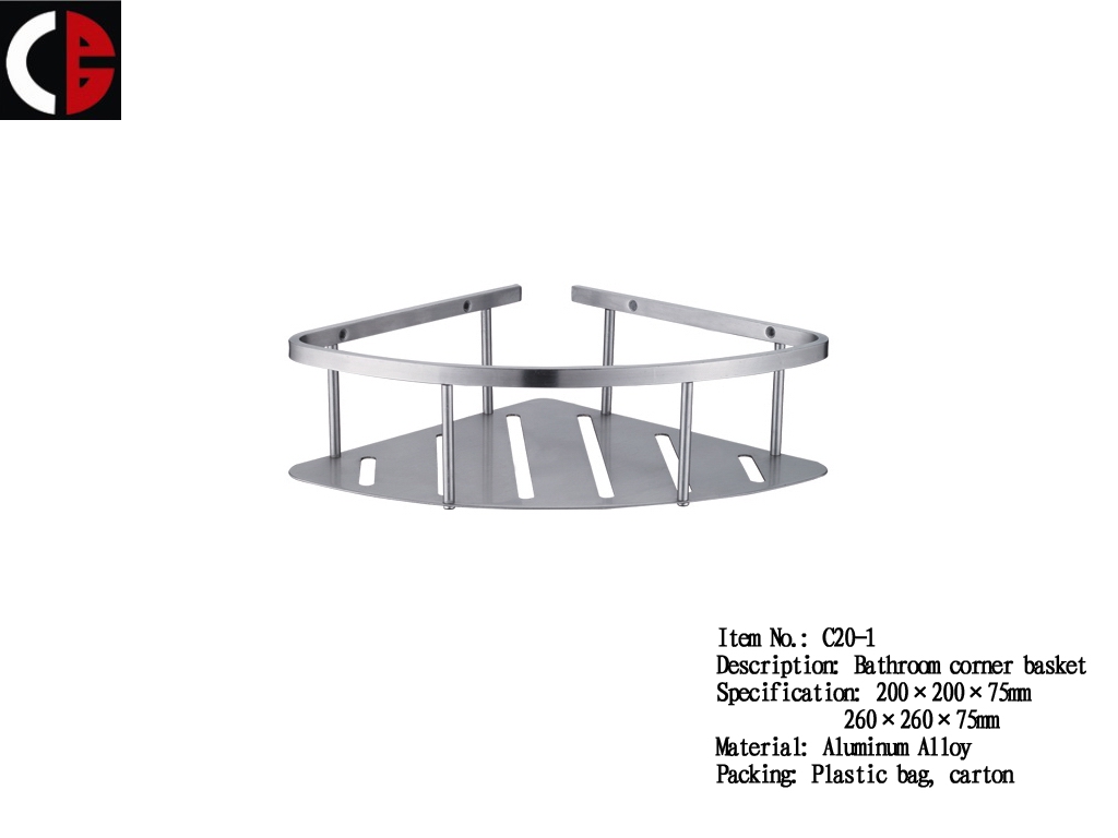 Aluminum Alloy Bathroom corner basket C20-1