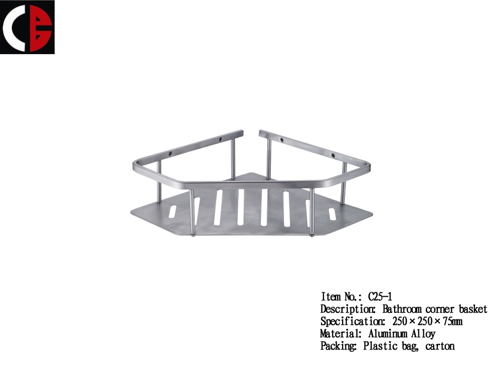 Aluminum Alloy Bathroom corner basket C25-1
