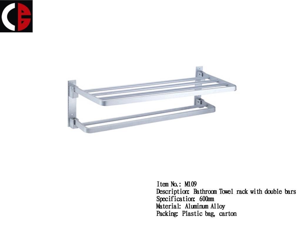 Bathroom Towel rack with double bars M109