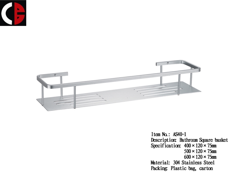 Stainless Steel Bathroom Square basket AS40-1