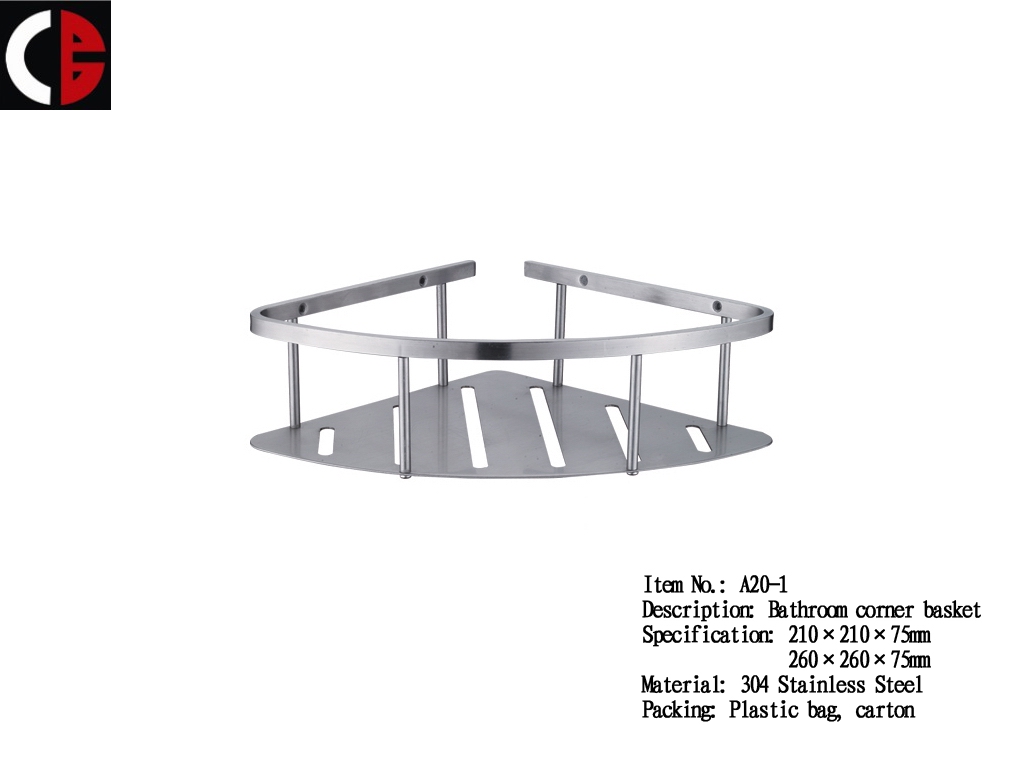 Stainless Steel Bathroom corner basket A20-1