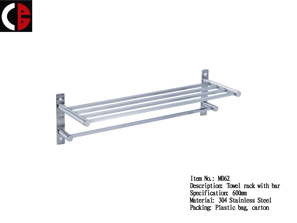 Towel rack with bar M062