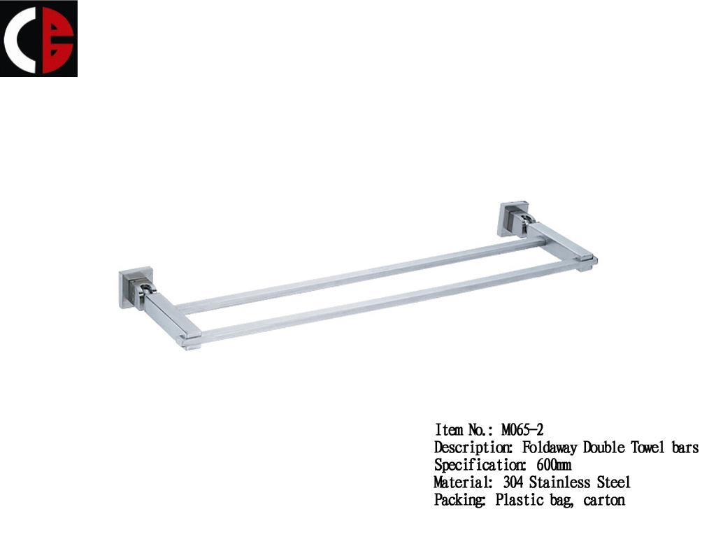 Foldaway Double Towel bars M065-2
