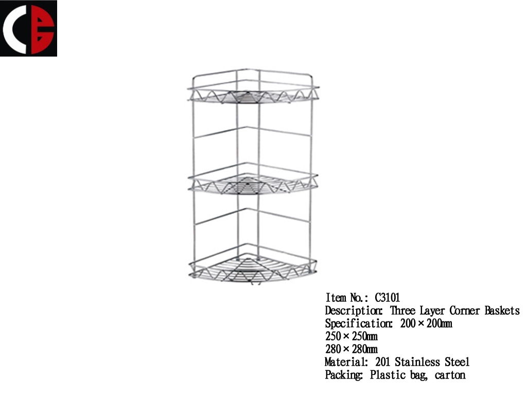 Three Layer Corner Baskets C3101