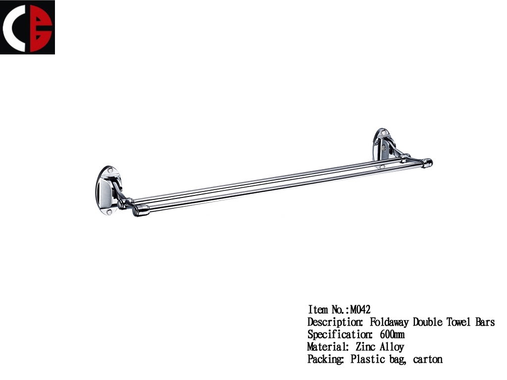 Foldaway Double Towel Bars M042