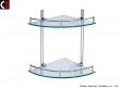 Double Corner Glass Shelves B14-2