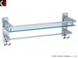 Single Glass Shelf with bar and hooks MB29-1A