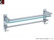 Single Glass Shelf with bar and hooks MB30-1A